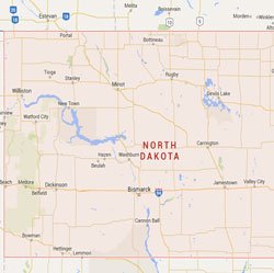 North Dakota State Map