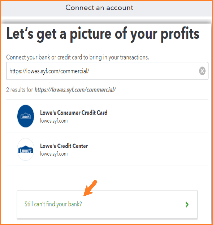 connect-lowe’s-credit-card-in-quickbooks