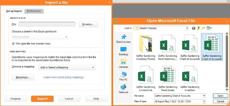 select the appropriate File