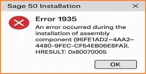 sage 50 error 1935