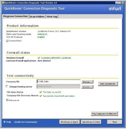 quickbooks connection diagnostic tool