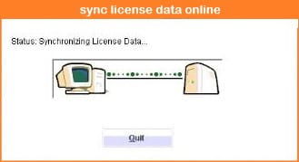 Sync License Data Online Error